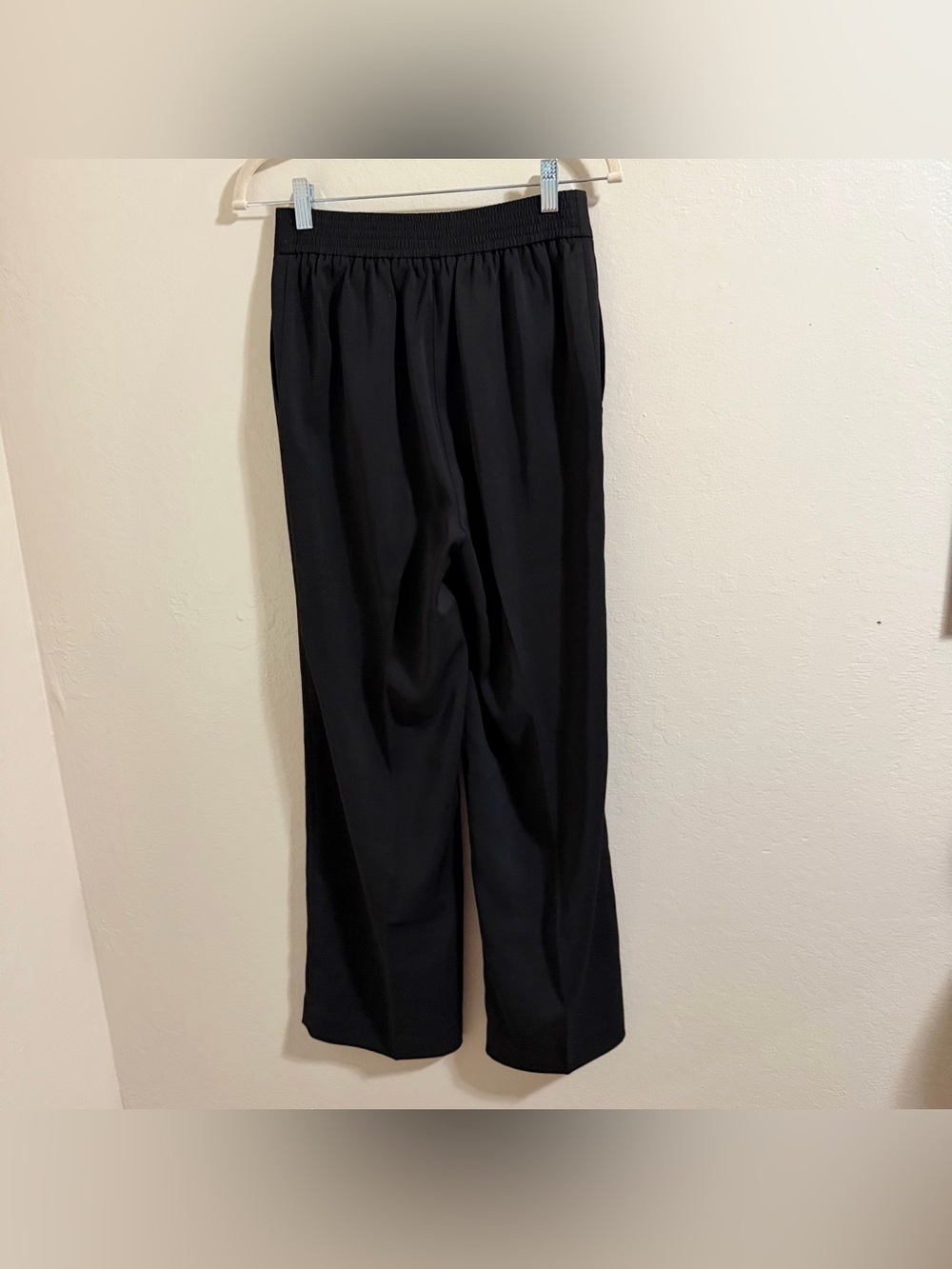 Quince Black Stretch Crepe Classic Trouser Pants Wide Leg Workwear NWT Size 2 - Picture 11 of 14